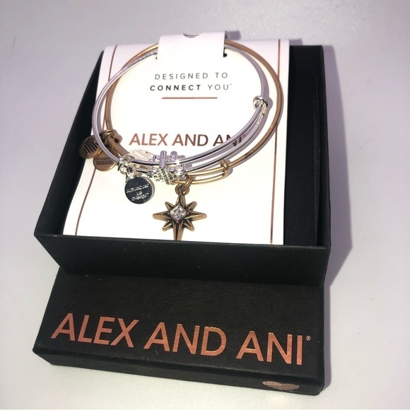 X2 Alex & Ani Bracelets Bronze & Silver Tone Adjustable / 2.1” Diameter - Picture 5 of 7